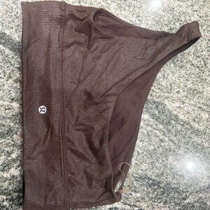 Lululemon Align Asymetrical Ribbed Shine Bra in brown